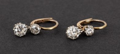 Pair of Dormeuse Earrings, Early 20th century