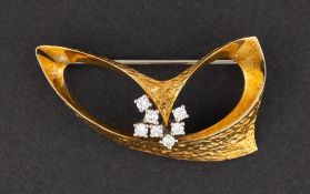 Modern brooch, Circa 1970.
