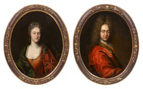 Maler des Hochbarock, Bildnis einer höfischen Dame / Bildnis eines höfischen Herren. 1670– 1720.
