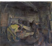 Conrad Felixmüller "Blankschmiede in Dassel". 1940.