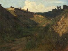 Wilhelm Amberg "Frau mit Ziegen". 1882.