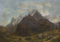 Carl Robert Kummer "Eiger, Mönch und Jungfrau. Schweizer Alpen". 1881.