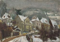 Theodor Rosenhauer "Lößnitzlandschaft im Winter". 1960er Jahre.