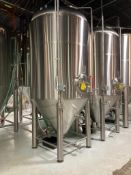 B Cast 30 bbl insulated glycol jacket 304SS fermentation tank, model BC-BFT 30BBBL, 14.9 jacket pres