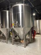 B Cast 60 bbl insulated glycol jacket 304SS fermentation tank, model BC-BFT 60BBBL, 14.9 jacket pres