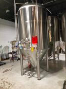 B Cast 30 bbl insulated glycol jacket 304SS fermentation tank, model BC-BFT 30BBBL, 14.9 jacket pres
