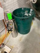 LOT OF manual pump sprayer and Brute waste container