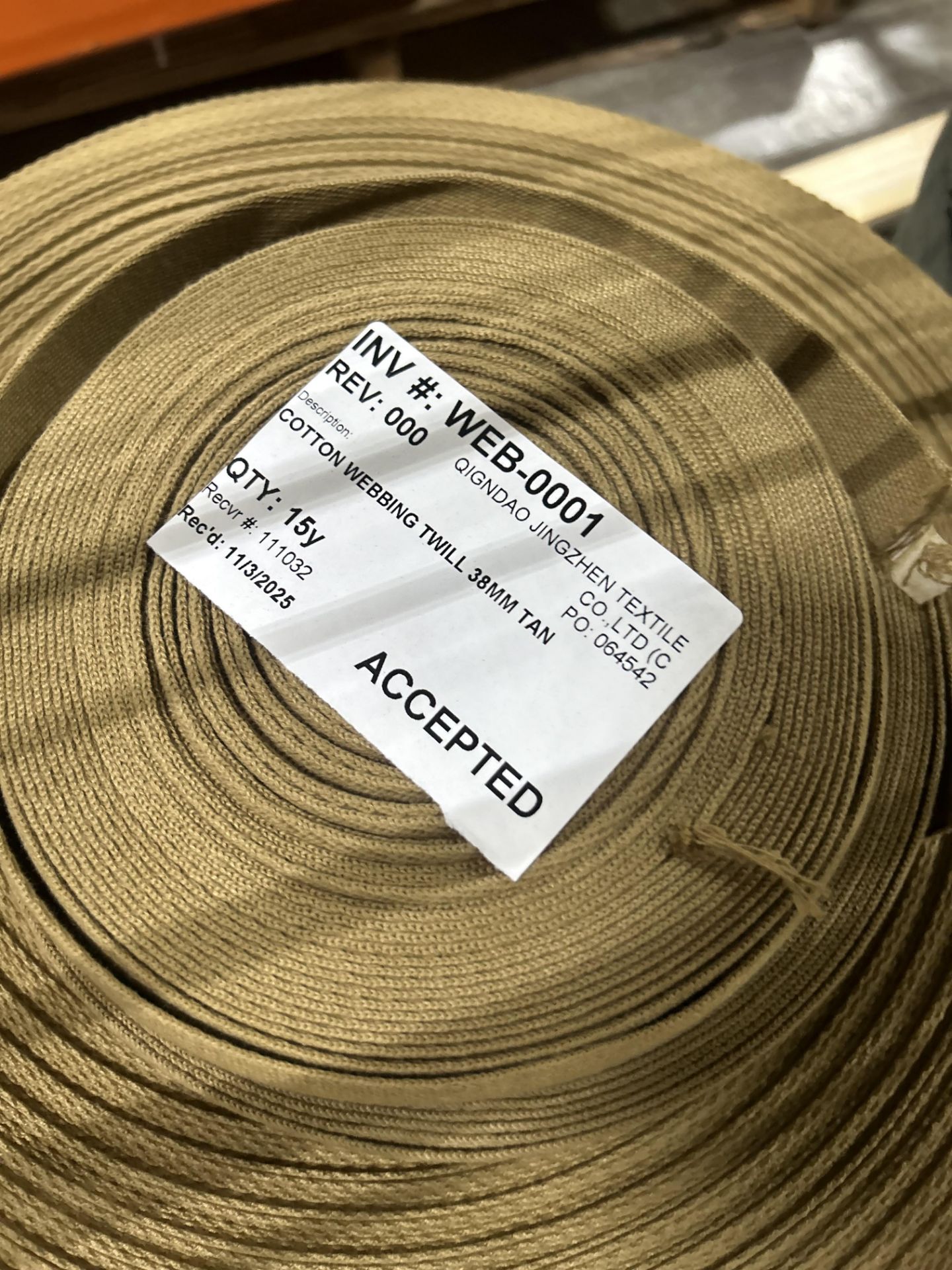PALLET LOT – WEBBING & STRAPPING ROLLS - Image 4 of 5