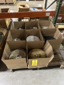 Pallet of belts/straps, molded discs, polyester webbing