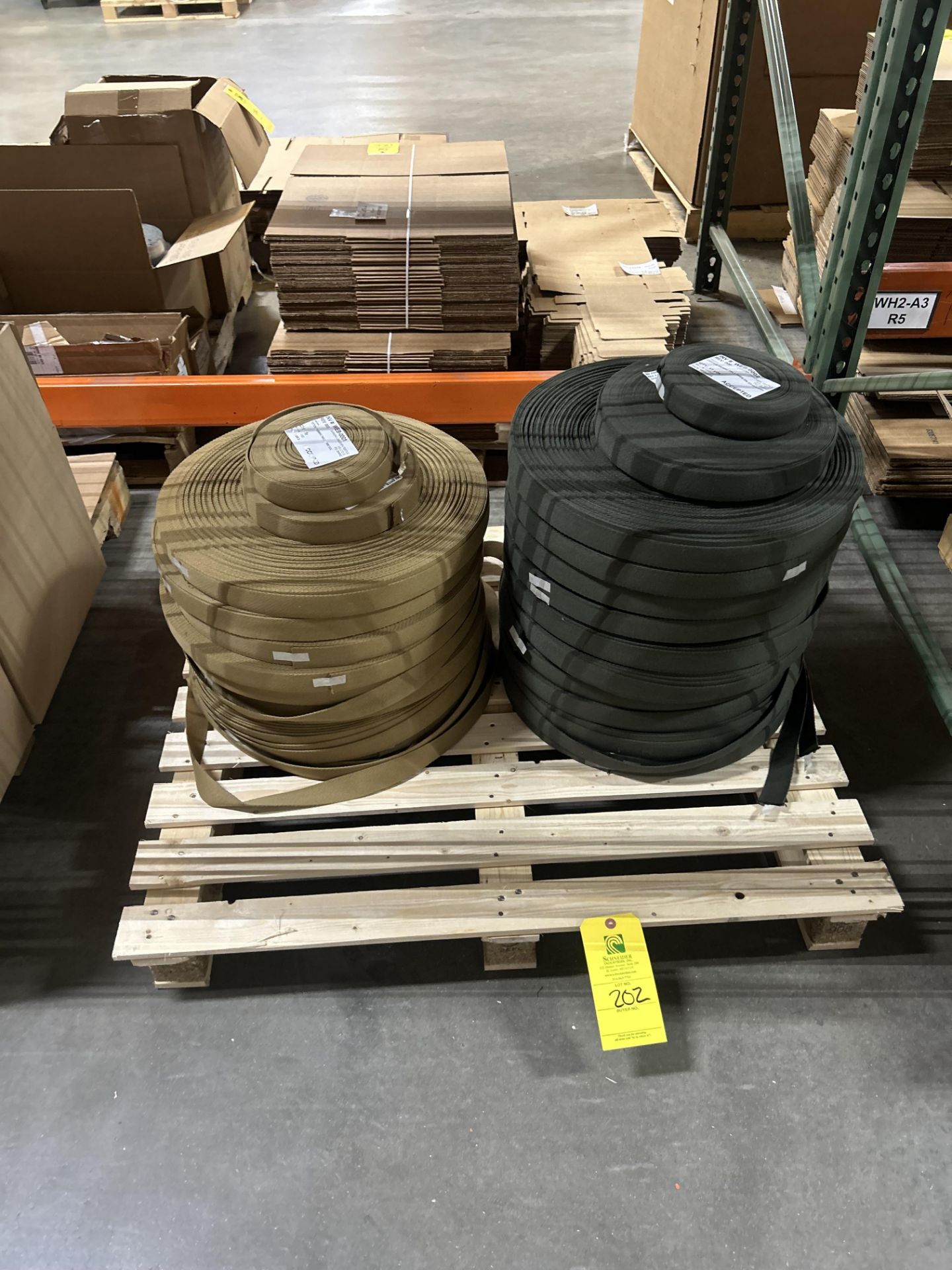 PALLET LOT – WEBBING & STRAPPING ROLLS