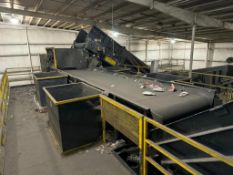 4 Station MRF Sorting Conveyor Belt, 5.5' W x 29' L, 480V, 3 Phase