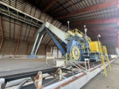 AMECO wood reclaim system w/ all conveyors, approx 500 ft straight conveyor w/ 36 in belt and drives