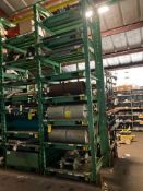 LOT OF shelf unit conveyor drum rollers, sprockets, misc CLICK HERE FOR EXHIBIT LISTING OF ASSETS CO