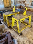 LOT OF 2 lift tables, 41 in w x 17 in top x 30 in oah
