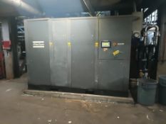 Atlas Copco GA200 air compressor serial# AIF .102040 , est. 75,704 run hours; 11x7x8 (See photos)