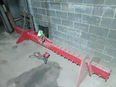 11000 lb spreader beam with 0.5 ton hoist; approx 10 ft long