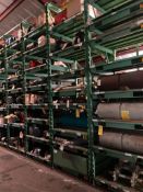 LOT OF shelf unit conveyor drum rollers, gearboxes , misc CLICK HERE FOR EXHIBIT LISTING OF ASSETS C