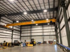 Kone overhead crane with wireless control, 3300 kg capacity, approx 60 ft span