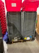 (Located in Brockville, Ontario) Red Tote Bins, 2 Skids - 60 per Skid