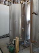 SK-SKRLJ Polished stainless steel Hot Water tank, 60BBL, Ser# 15103717, Jacketed, Loading/Rigging Fe