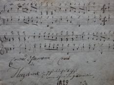 Handschriftliches Notenbuch, 1829