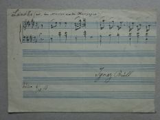 Brüll - Notenblatt + Brief