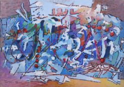 Heinz TRÖKES (1913 - 1997). "Blauer Einfall". 1959.