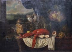 Ernst CZERNOTZKY (1869 - 1939). Stillleben mit Hummer.