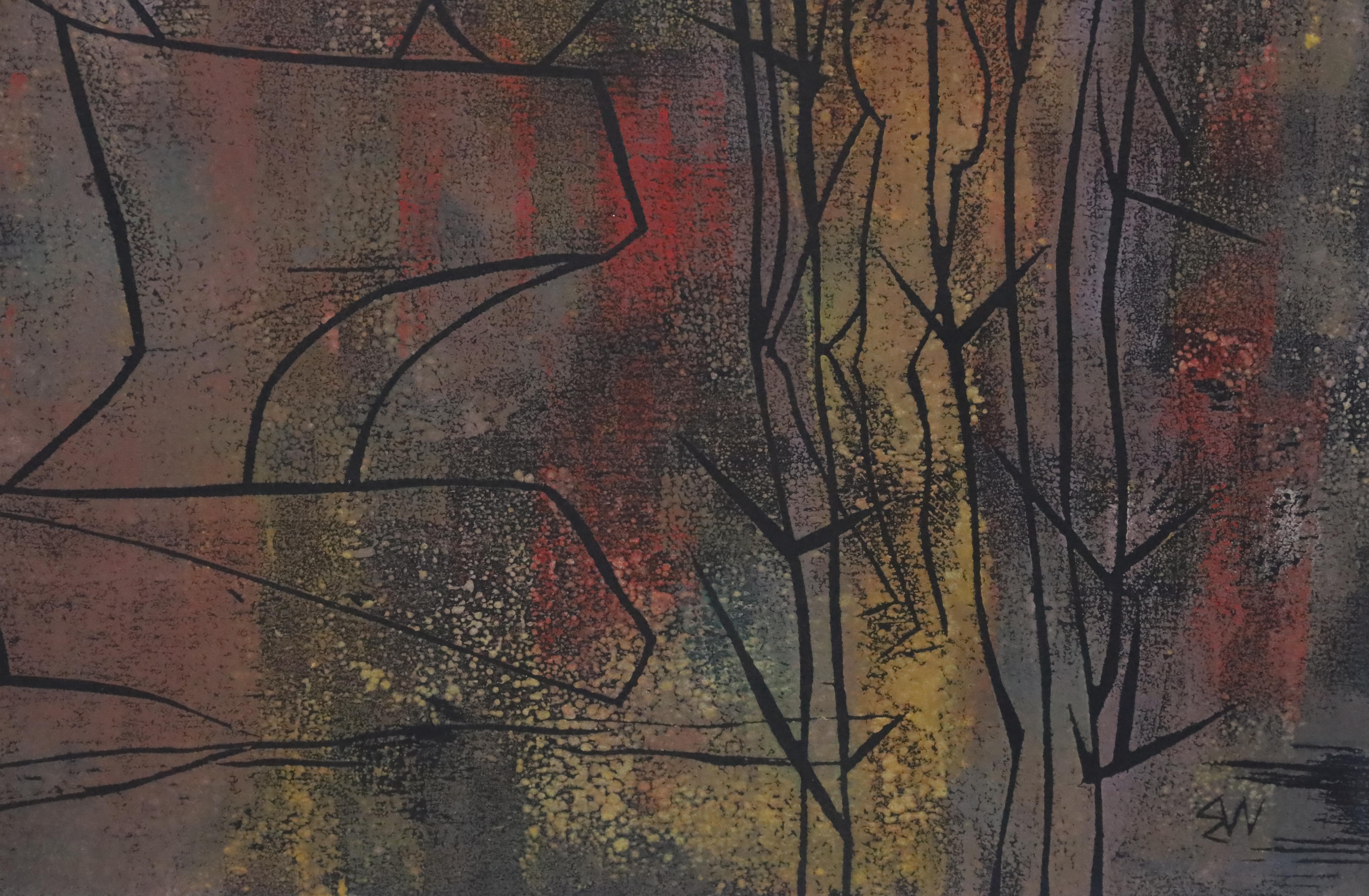 Walter Whall BATTISS (1906 - 1982). "Figure & Bird enclosed in thorns". 1952. - Image 6 of 11