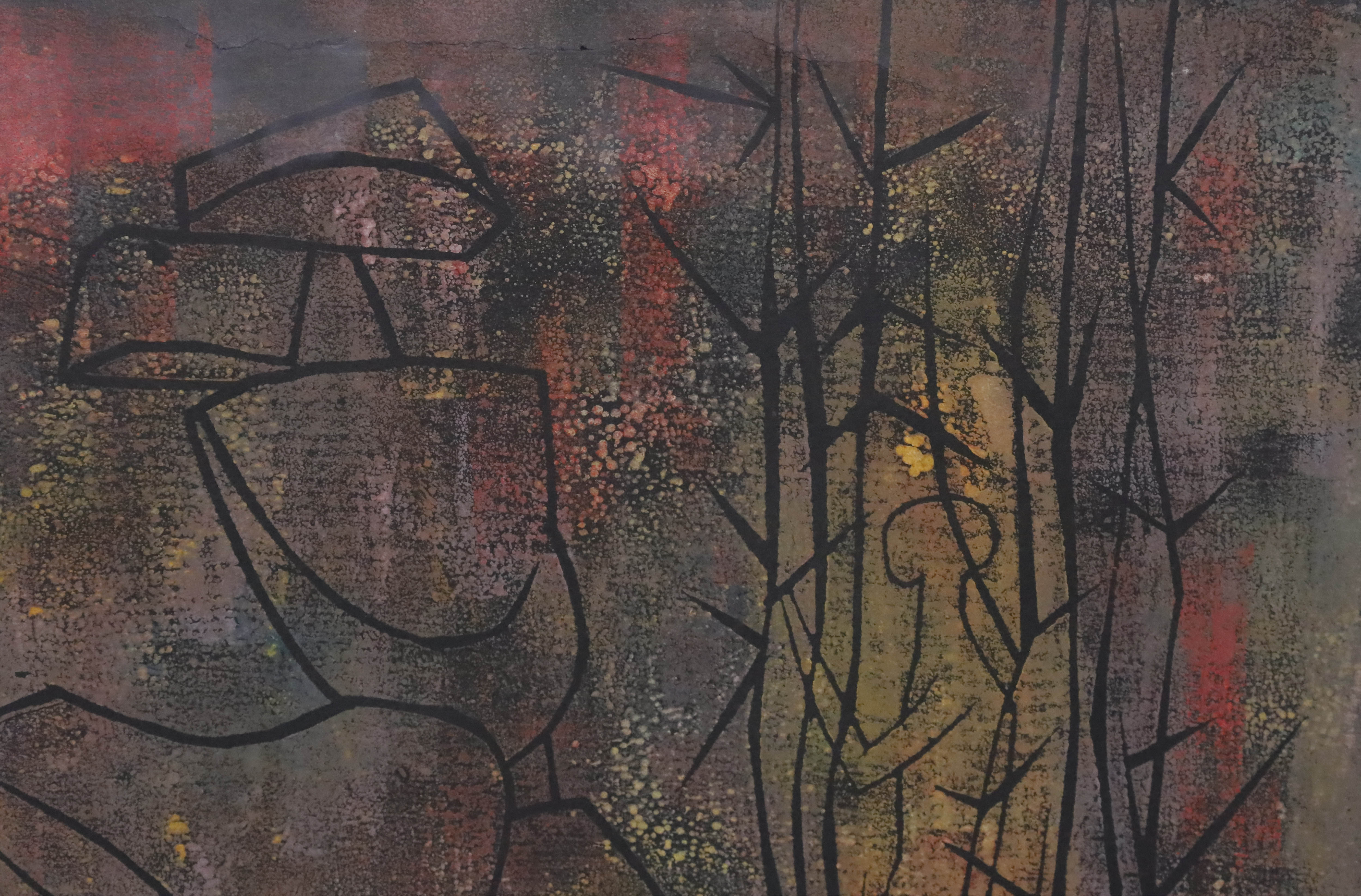 Walter Whall BATTISS (1906 - 1982). "Figure & Bird enclosed in thorns". 1952. - Image 4 of 11