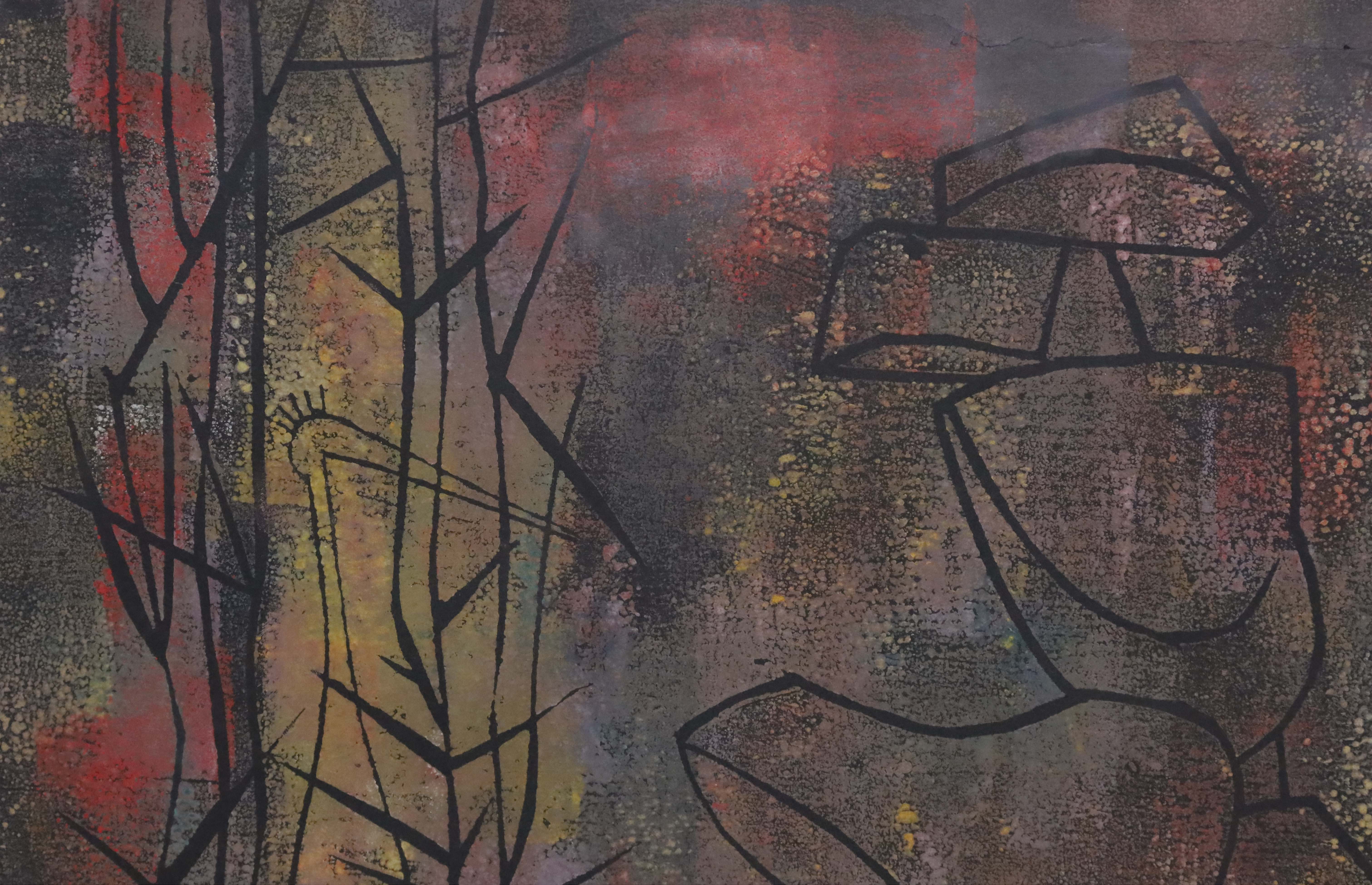 Walter Whall BATTISS (1906 - 1982). "Figure & Bird enclosed in thorns". 1952. - Image 3 of 11