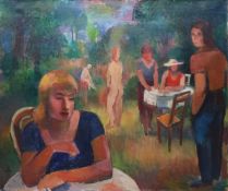 Carl GUNSCHMANN (1895 - 1984). Frauen im Garten. 1961.