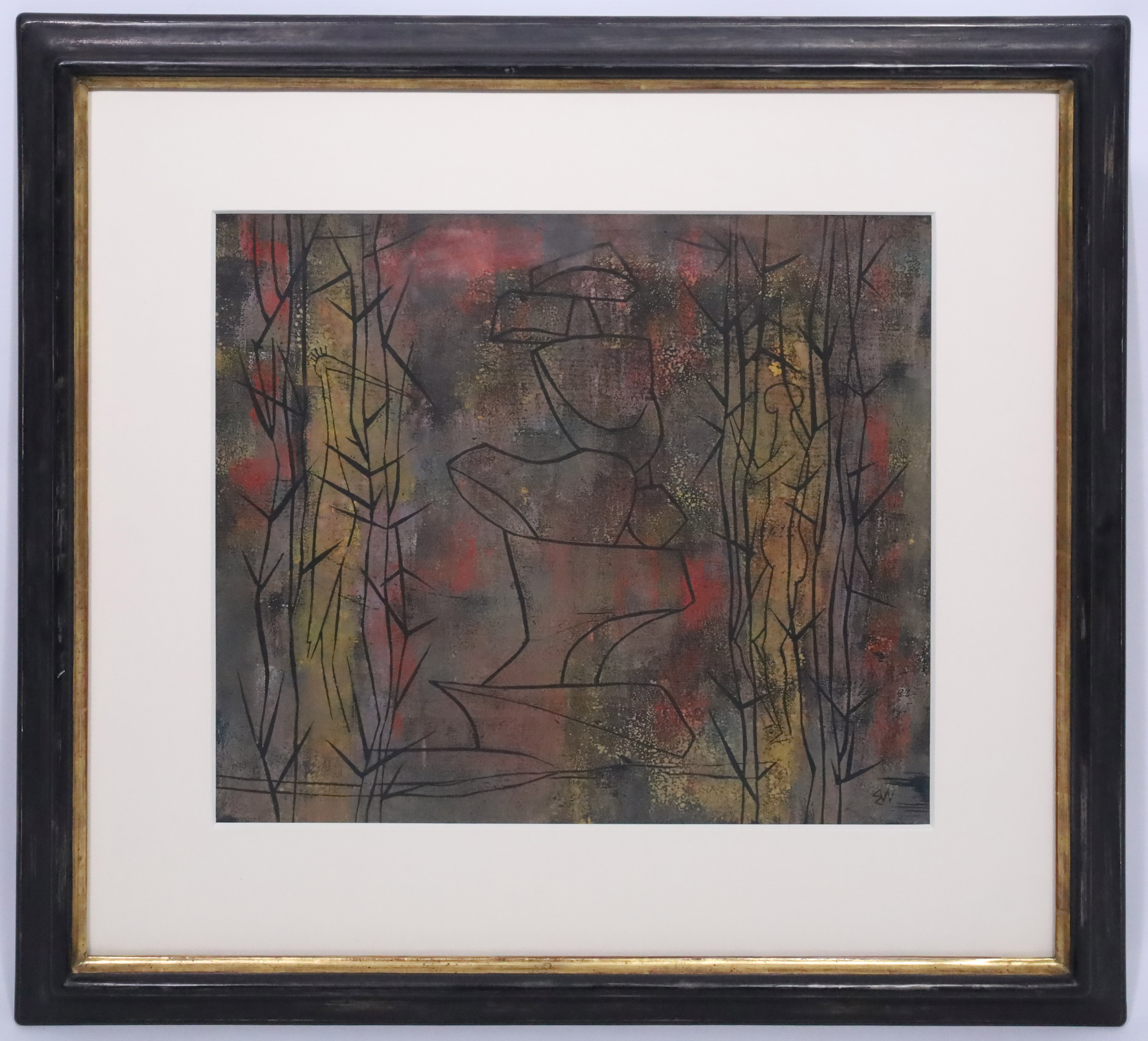 Walter Whall BATTISS (1906 - 1982). "Figure & Bird enclosed in thorns". 1952. - Image 2 of 11