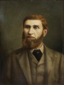 UNLESERLICH SIGNIERT (XIX). Portrait eines bärtigen Mannes.