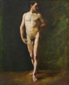 Jacques CLAVEROLAT (XIX). Stehender männlicher Akt.