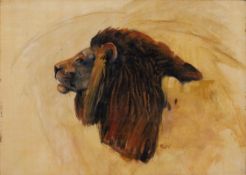 Joseph LOW (1911 - 2007). Studie Löwenkopf.