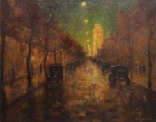 Otto PIPPEL (1878 - 1960). Berlin bei Nacht.