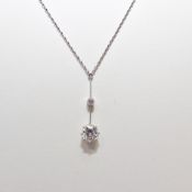 Collier Art Déco 14 Karat Weißgold