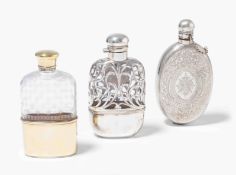 Lot: 3 Flachmänner, Englisch, 19./20.Jh.