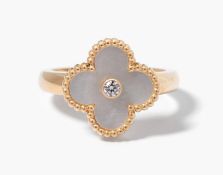 Van Cleef & Arpels Perlmutt-Diamant-Ring