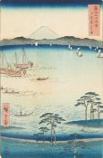 Lot: 2 Blätter von Hiroshige Utagawa (1797–1858).  