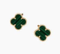 Van Cleef & Arpels Malachit-Ohrclips