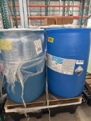 (4) SaniDate 5.0 RMC Drums Food Processing Sanitizer w Spill Containment Pallet