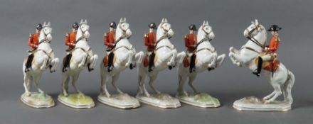 6 Reiterfiguren u. a. Manufaktur