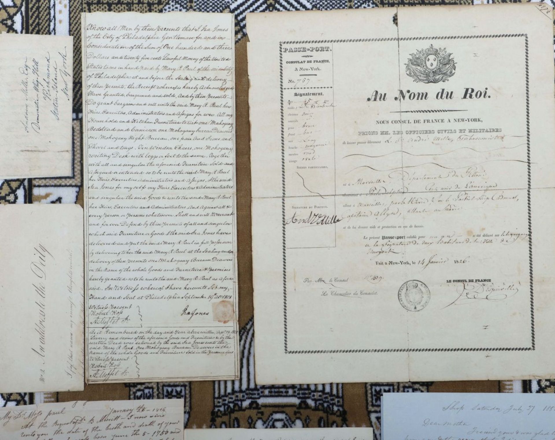 Reisepass & Briefe 19. Jh., Reisepass - Bild 3 aus 4