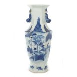 Hexagonale Vase China, Qing Dynastie,
