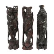 3 Shou Lao-Figuren China, 1. Hälfte