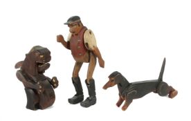 3 Holzfiguren Münchner Hozspielzeug,