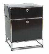 Schwarzes USM Haller-Schrankmodul