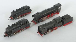 4 x Dampfloks Märklin, spur H0, 1 x F